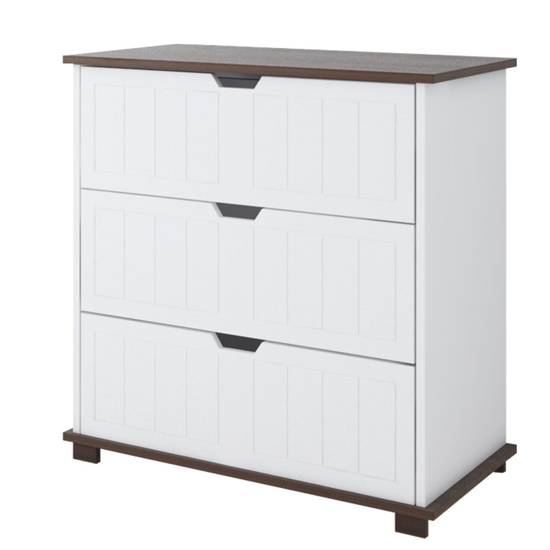Katz Kids 3 - Drawer Chest, Dark Brown/White