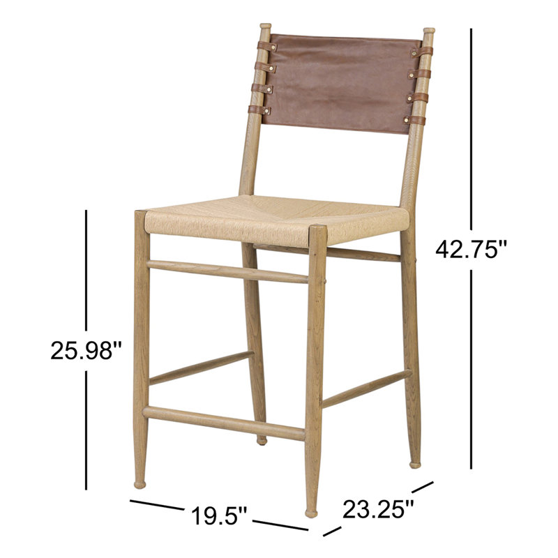Brielle Upholstered Stool with Solid Wood Frame
