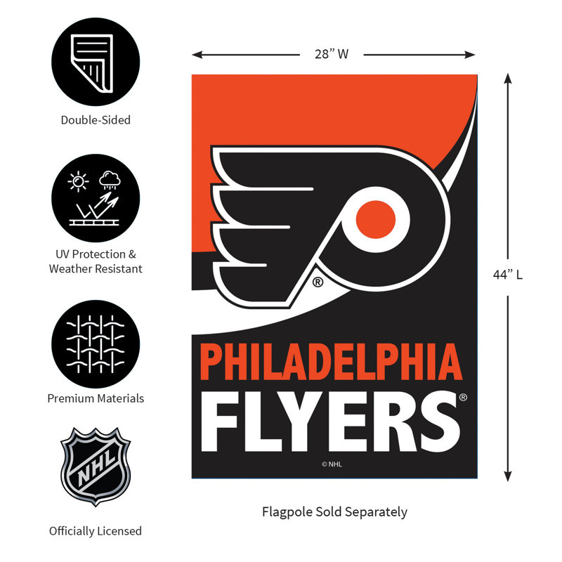 Taille du pavillon en toile de jute, Philadelphia Flyers