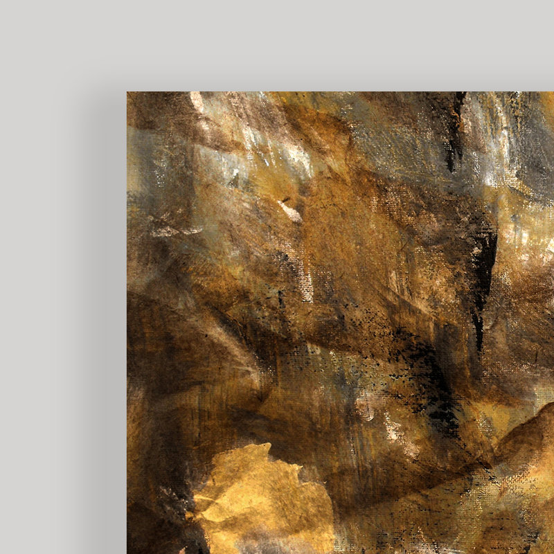 «Oversized Abstract» par Tristan Scott - Ensemble de 2 reproductions sur toiles tendues, Art mural noir encadré texturé