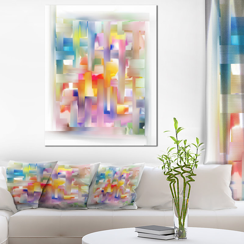 « transparent », impression abstraite sur toile tendue, H 40 po x l 30 po