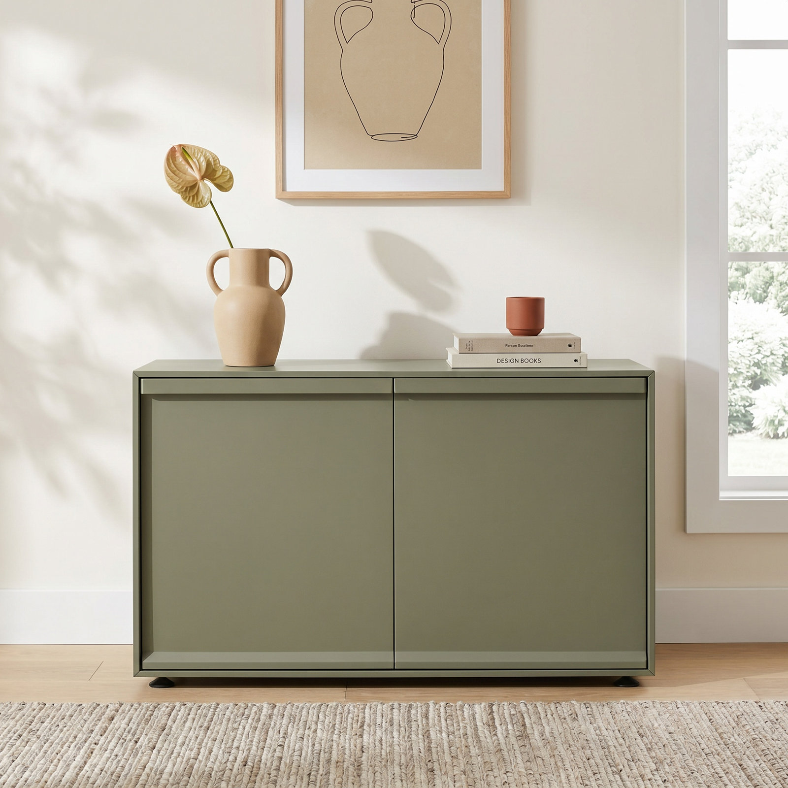 Superchoice 40" Credenza, Gray Green
