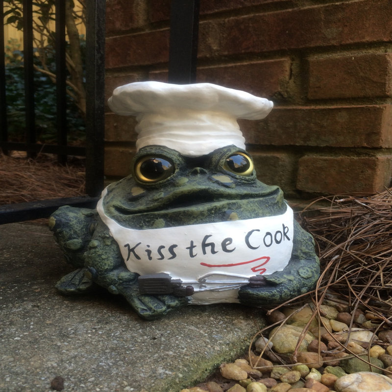 Statue de chef Chef Kiss the Cook, H 4,75 po x l 5,25 po x P 4,25 po, Brun
