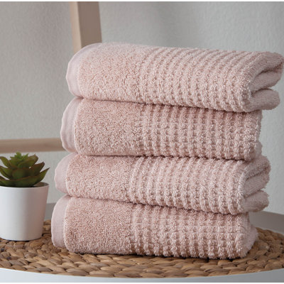 Earline 4-Piece Turkish Cotton Hand Towel Set