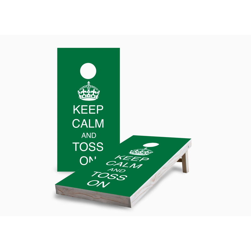 Keep Calm and Toss On 2x4 Cornhole Board Set | Includes (2) Boards (8) Bags & Optional Accessories, Ajouter des lumières DEL