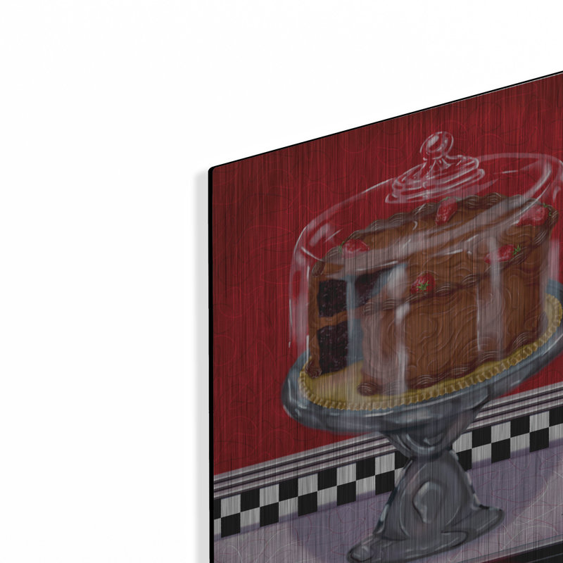 Luxe Metal Art 'Chocolate Cake' by Shari Warren Metal Wall Art, 12" x 16", 16" H x 12" W