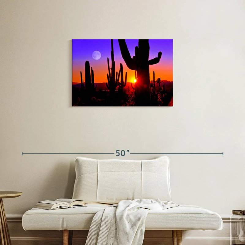 Silhouette de cactus Harnek Saguaro, H 20 po x l 30 po