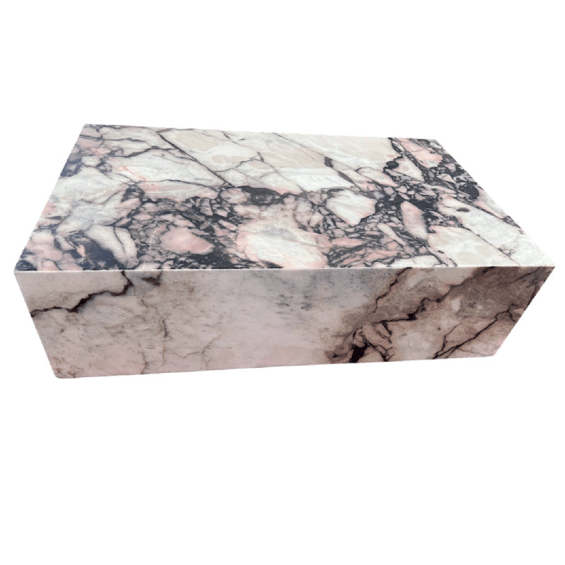 Table basse en marbre véritable - marbre rose Calacatta