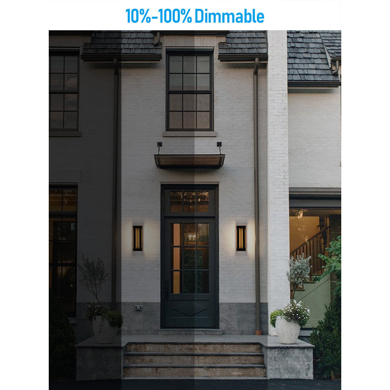 19 Inch 5cct Led Exterior Wall Sconce, Dimmable, 100-277v