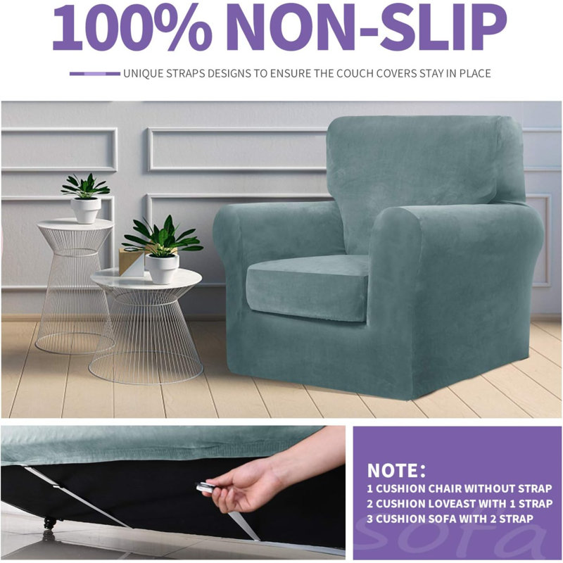 Housse pour causeuse en velours