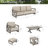 Marindo 5 Person Aluminum Patio Conversation Set With Ottomans And Sunbrella® Cushions