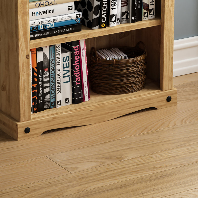 Alfheim 107cm H x 75cm W Solid Wood Standard Bookcase