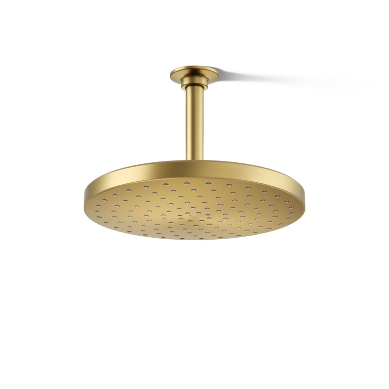 Flood Fixed Shower Head, Vibrant Brushed Moderne Brass
