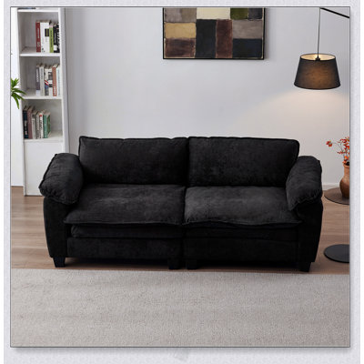 Grand canapé de luxe pour causeuse avec canapé rembourré en chenille douce pour un confort et un style modernes