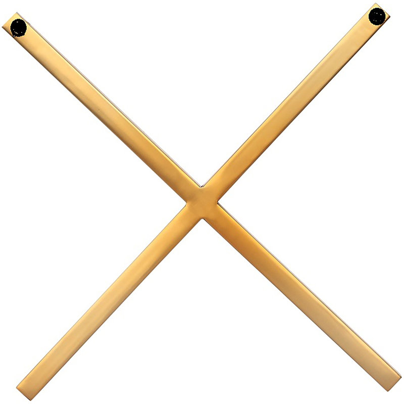 Modern Metal Wall Decor, Gold, 45.25" H x 45.25" W x 0.75" D