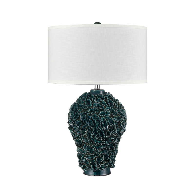 Lampe de table 1 lumière de 27,5 po de haut Adelbert - glacis vert