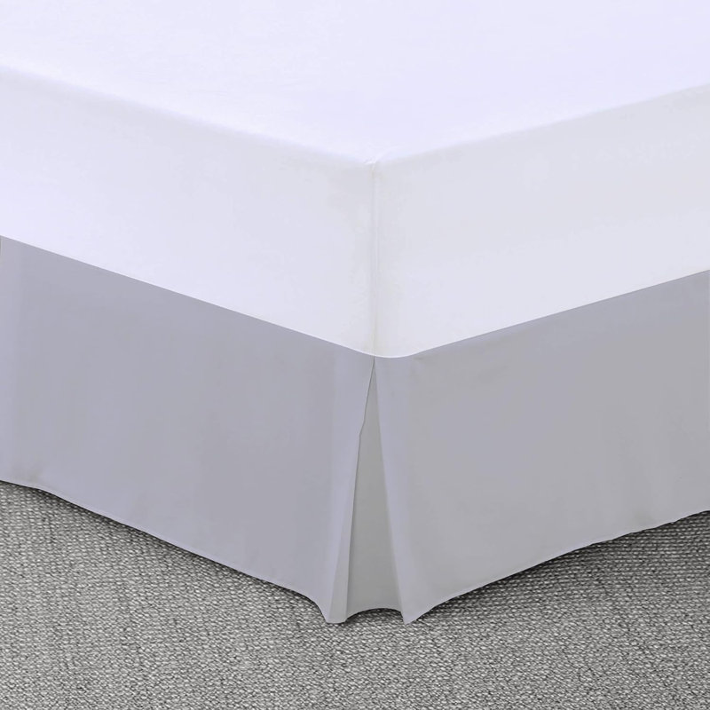 Pleated Bed Skirt, Grey, 190cm W x 90cm L