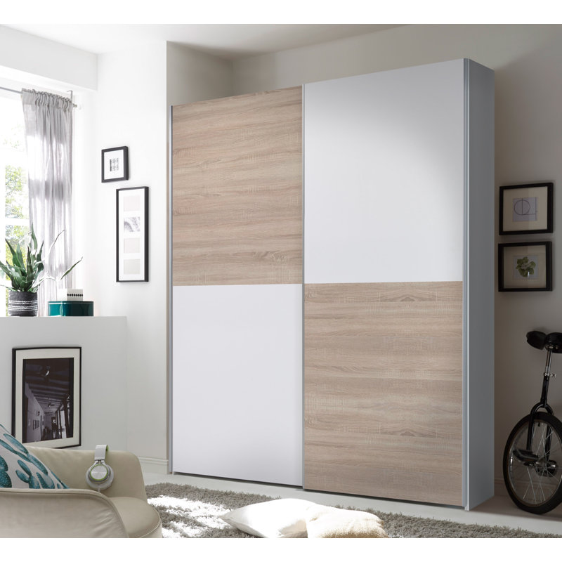 2 Door Manufactured Wood Wardrobe, White