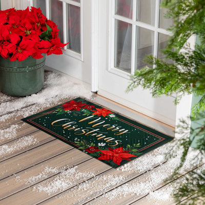 Tapis de table en relief à motif floral Joyeux Noël