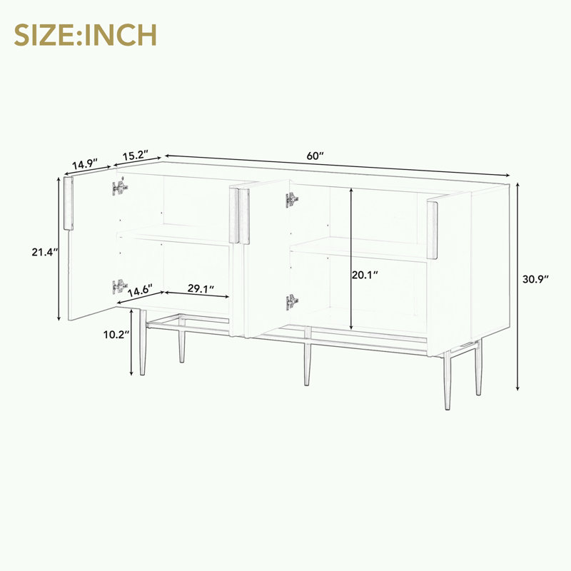 Prahlad 60'' Console Table, Black