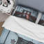 Ensemble de housse de couette New York Brooklyn Bridge I - rouge et gris - microfibre de polyester-796001899