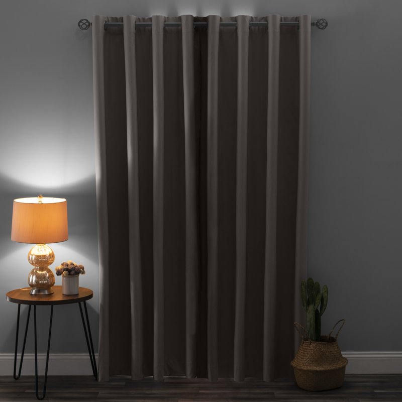 Helgha Blackout Curtain Single Panel, Mushroom