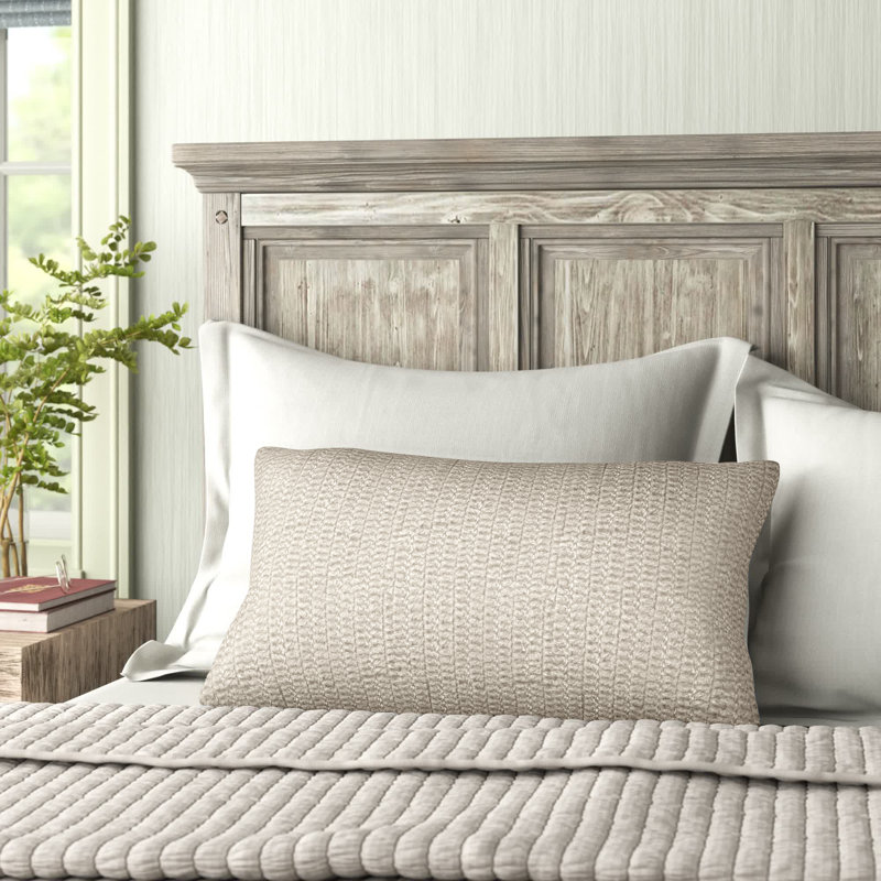 Dalenna Cotton Pillow Cover & Insert, Ivory, 14" x 26", Rectangle