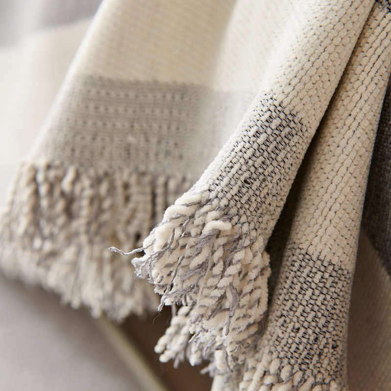 Housse pour canapé modulaire Boho Chenille, H 71 po x l 118 po x P 0,1 po, Gris