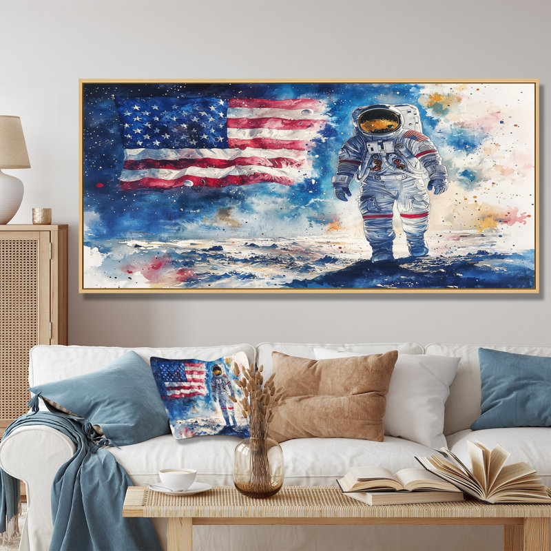 Dorado - Space, reproduction d'art sur toile, H 28 po x l 60 po, Impression dans un cadre flottant sans passe-parto