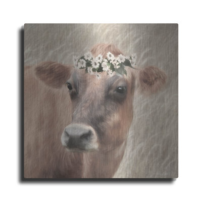 Luxe Floral Art «Floral Cow II» par Lori Deiter, Met «Floral Cow II» par Lori Deiter