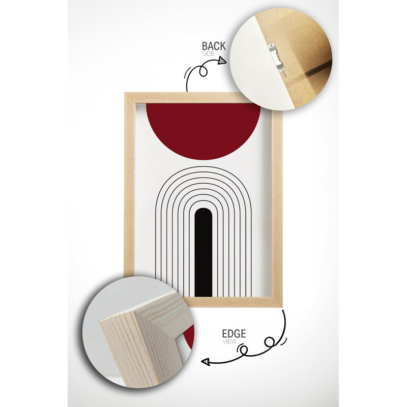 Ensemble de 3 peintures élégantes encadrées décoratives, 12,9 po x 18,9 po | Cadre 100% bois massif (épaisseur: 0,8 pouce), œuvre d'art 100% MDF | Impression numérique éclatante, parfaite pour la décoration de salon et de bureau