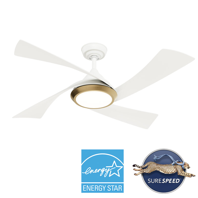 Vespucci 52'' Ceiling Fan with LED Lights, White