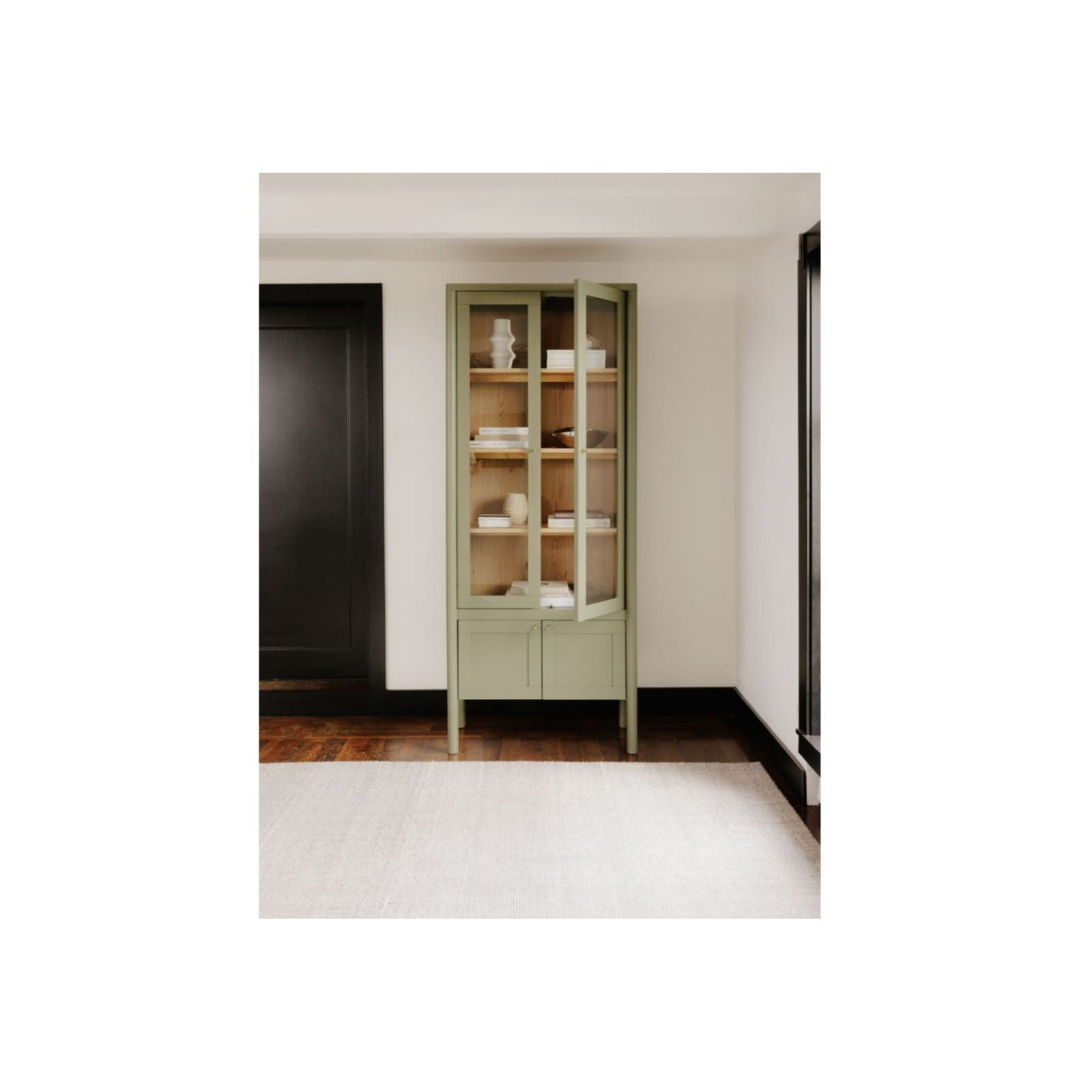 2-Door Storage Cabinet, Green