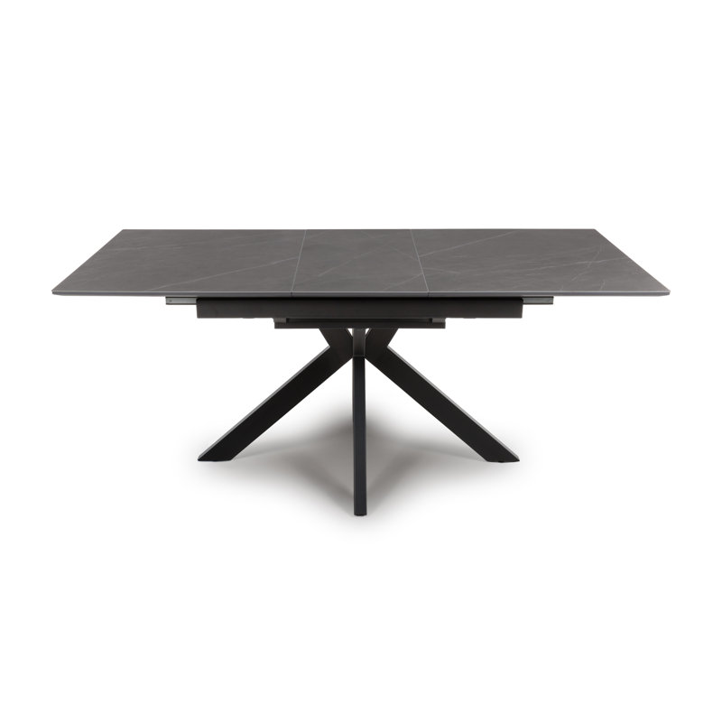 Avelie Extendable Metal Base Dining Table, H76 x L180 x W90cm
