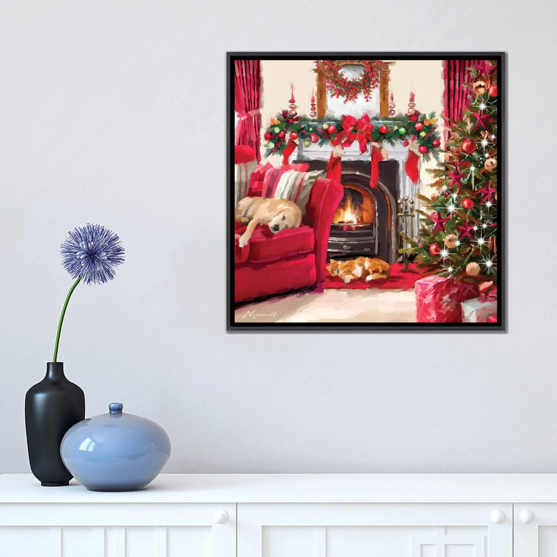 Impression « My Magic Helper II » par Hobopeeba, H 18 po x l 18 po x 1,5 po, Toile classique avec cadre brun, Pas de tapis