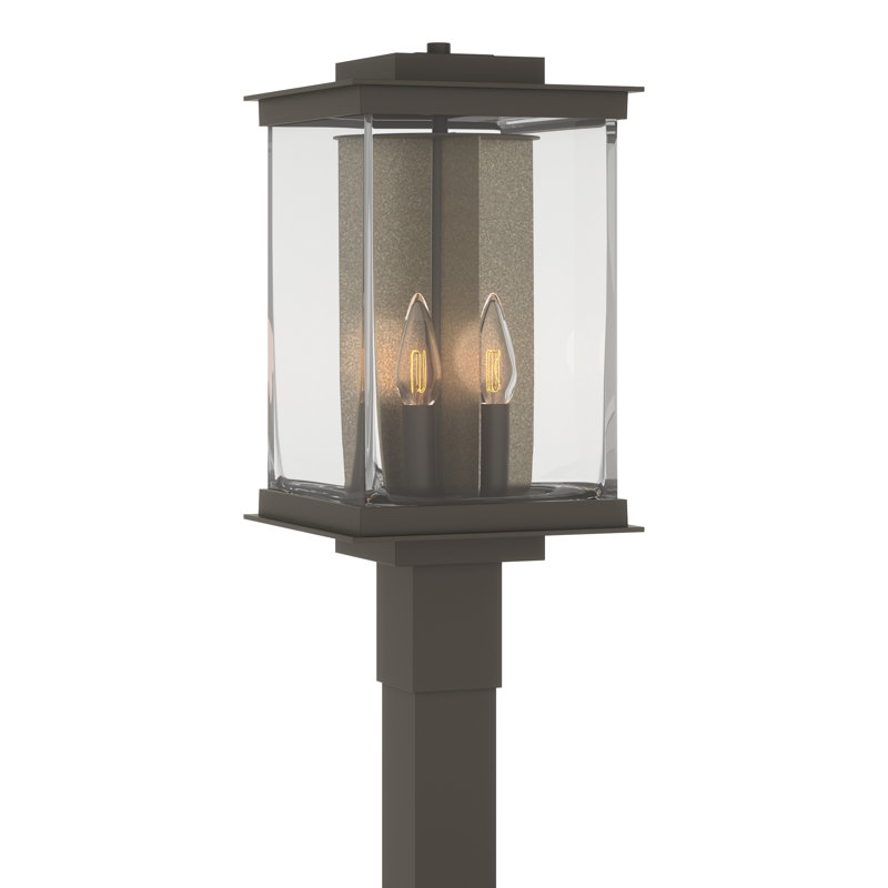 Kingston 1 - Light 20.1" H Hardwired Lantern Head, Coastal Dark Smoke, Translucent Soft Gold