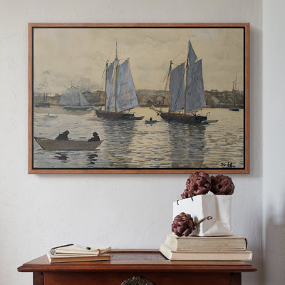 Two Schooners, Gloucester, c. 1880-Winslow Homer-Framed Gallery Wrapped Canvas