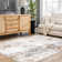Rectangle Machine Woven Polyester Area Rug in Orange/Cream