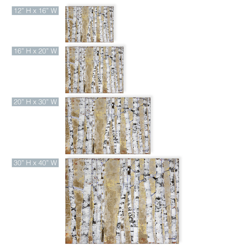 «August Birch Grove» par Norman Wyatt Jr., H 16 po x l 20 po x P 1,5 po