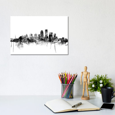 Louisville, Kentucky In Black & White by Michael Tompsett - Wrapped Canvas Gallery-Wrapped Canvas Giclée