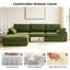 Canapé rembourré avec nuage, canapé modulaire moelleux à 3 places avec canapé en forme de L et méridienne, canapé minimaliste moderne pour la chambre à coucher du salon-94354700