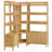 Billups 3 Piece Corner Bookshelf Set With Wide And Narrow Bookshelves In Oak-857954021