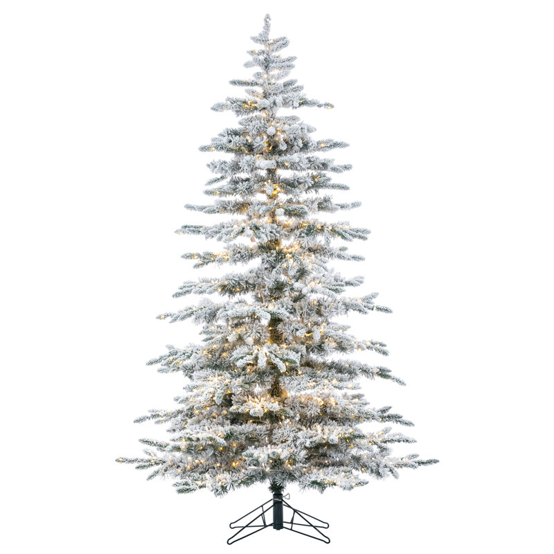 6.5' Flocked Mountain Pine, 6.5' H
