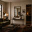 Solid Wood Oval Wall Mirror-17663815