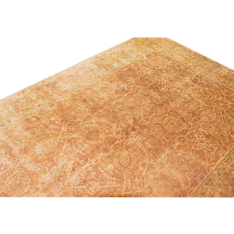 High-Quality Hand-Knotted Rust Area Rug