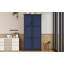 Armoire de cuisine autoportante 35,5 x 17,6 x 70,9 pouces, grande armoire de rangement avec 4 portes, 2 tablettes de porte, 8 plateaux coulissants et tablette réglable pour la salle à manger, bleu-866364528
