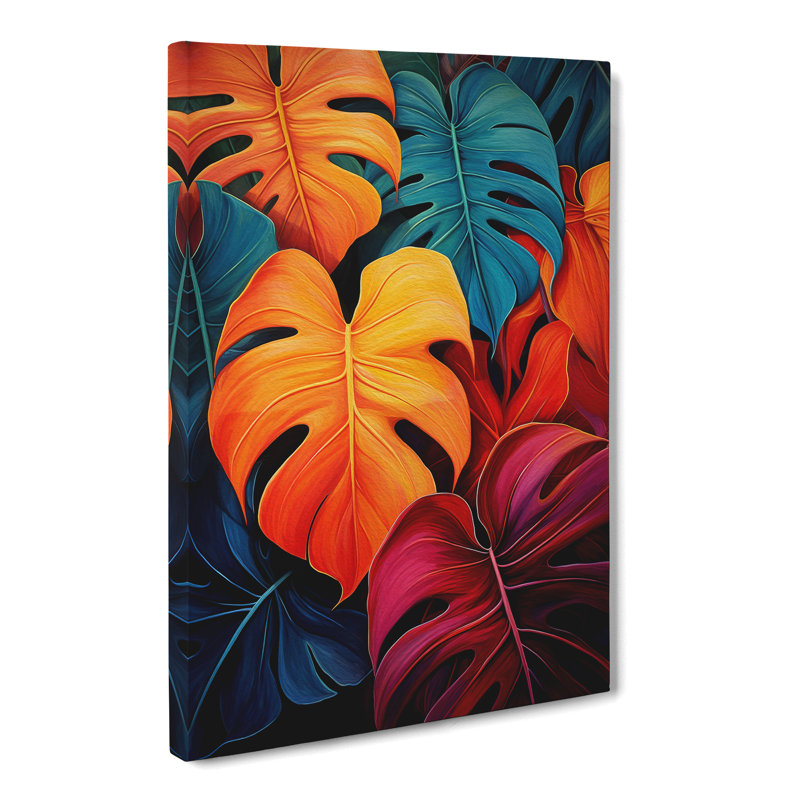 Tropical Leaf Romanticism - Art Prints - Wrapped Canvas, 50cm H x 35cm W x 3cm D