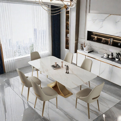 Light luxury simple family dining table sets