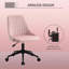 Chaise de bureau en velours, hauteur réglable pour le bureau personnel, confort douillet et esthétique chic