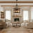 5-Light Wood Chandelier Vintage Pendant Light Rustic Farmhouse Hanging Light Fixture